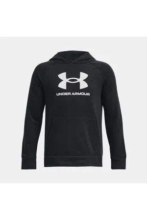Under Armour Sudadera con capucha Rival Fleece Big Logo para niño / Blanco YLG (149 - 160 cm)