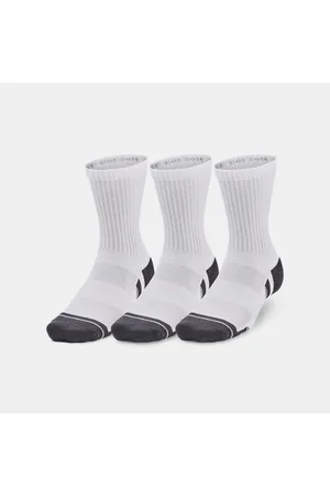 Under Armour Calcetines de media caña de algodón Performance unisex - Paquete de 3 / / Pitch Gris L