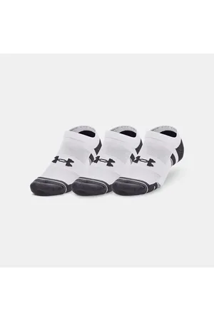 Under Armour Calcetines invisibles de algodón Performance unisex - Paquete de 3 / / Pitch Gris L