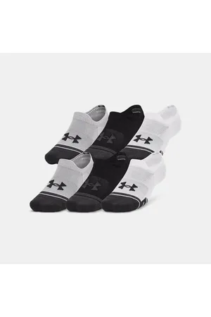 Under Armour Calcetines ultracortos Performance Tech unisex - Paquete de 3 Mod / Blanco / Jet L