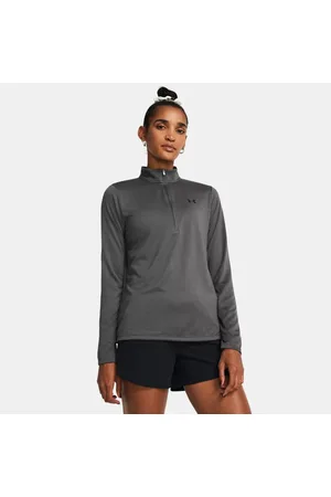 Under Armour Sudadera con media cremallera Tech™ para mujer Castlerock / Negro L