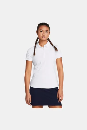 Under Armour Polo de manga corta Playoff para mujer / Halo Gris / Halo Gris L