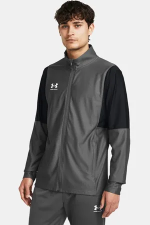Under Armour Chaqueta Challenger Track para hombre Castlerock / Blanco L