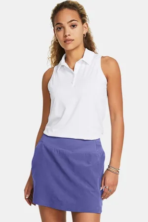 Under Armour Polo sin mangas Playoff para mujer / Halo Gris / Halo Gris L
