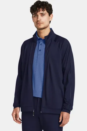 Under Armour Chaqueta con cremallera completa Storm Midlayer para hombre Midnight Marino / Blanco L