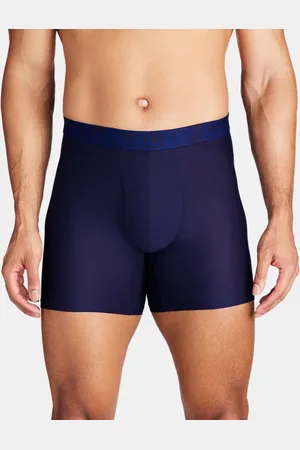 Under Armour Bóxer de 15 cm Performance Tech™ Mesh Boxerjock® para hombre - Paquete de 3 Midnight Marino / Acero Full Heather / Royal L