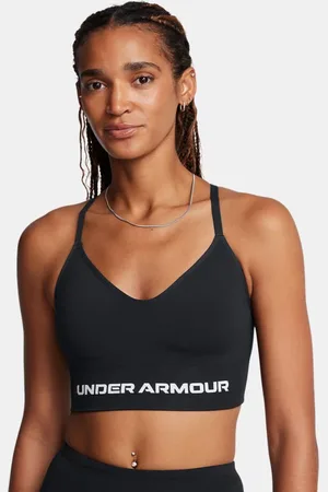 Under Armour Sujetador deportivo de sujeción baja Vanish Seamless para mujer / Blanco L