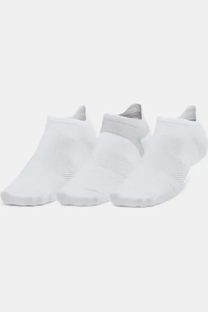 Under Armour Calcetines invisibles con presilla ArmourDry® Run Lite unisex - Paquete de 3 / / Reflectante L