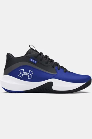 Under Armour Zapatillas de baloncesto Lockdown 7 para niño/a (5-11 años) Team Royal / Negro / Blanco 35.5