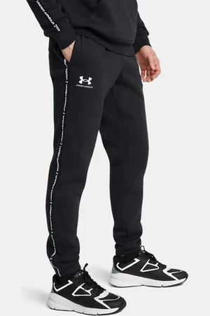 Under Armour Joggers Icon Fleece Taping para hombre / Blanco L