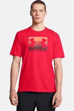 Under Armour Camiseta de manga corta Boxed Sports para hombre / Granate oscuro S