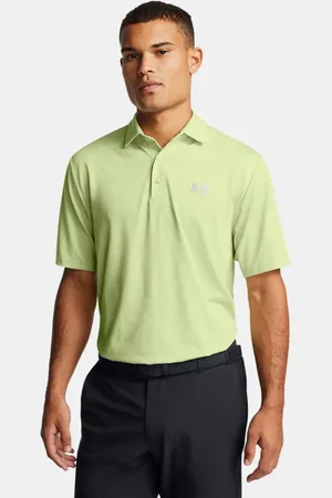 Under Armour Polo Playoff 3.0 Check Jacqrd para hombre Retro / Blanco / Acero L
