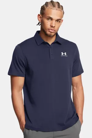 Under Armour Polo Icon para hombre Midnight Marino / Blanco 3XL
