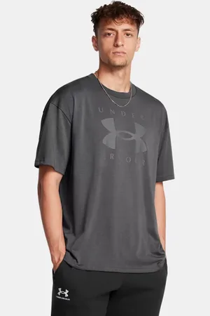 Under Armour Camiseta de manga corta Heavyweight Oversized Branded para hombre Castlerock / Titan S