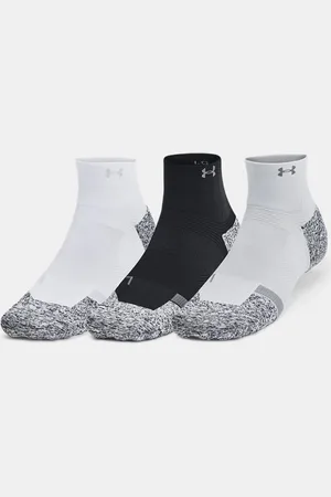 Under Armour Calcetines tobilleros ArmourDry® Pro unisex - Paquete de 3 / Blanco / Castlerock L