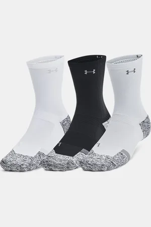 Under Armour Calcetines de media caña ArmourDry® Pro unisex - Paquete de 3 / Blanco / Castlerock L