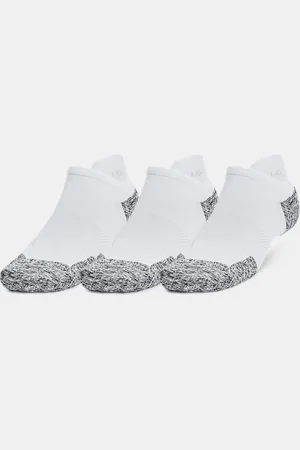 Under Armour Calcetines invisibles ArmourDry® Run Cushion unisex - Paquete de 3 / Halo Gris / Reflectante L