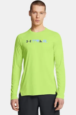 Under Armour Camiseta de manga larga Trail Run Graphic para hombre Morph / Anthracite / Reflectante L