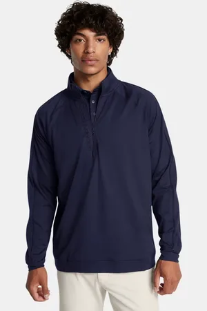 Under Armour Chaqueta tipo sudadera con media cremallera Storm Midlayer para hombre Midnight Marino / Blanco L