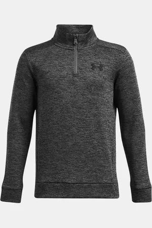 Under Armour Sudadera con cremallera de ¼ Armour Fleece® para niño Castlerock / Negro YLG (149 - 160 cm)