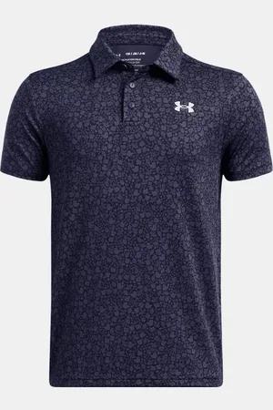 Under Armour Polo con estampado Playoff para niño Midnight Marino / Halo Gris YLG (149 - 160 cm)