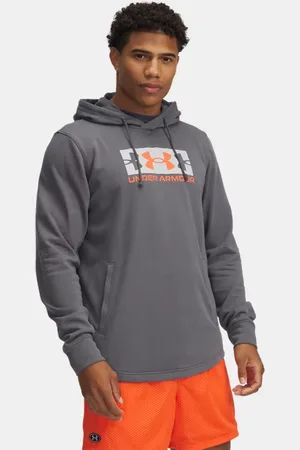 Under Armour Sudadera con capucha Rival Terry Logo para hombre Castlerock / Mod / Fire L
