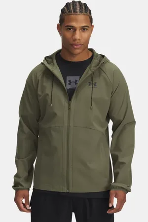 Under Armour Chaqueta cortavientos Stretch Woven para hombre Marine OD / Negro 3XL