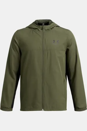 Under Armour Chaqueta Rival Woven para niño Marine OD / Negro / Negro YLG (149 - 160 cm)