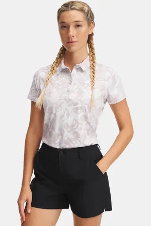 Under Armour Polo Playoff 3.0 Printed para mujer Clay / Gris Matter / Gris Matter L