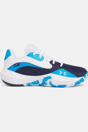 Under Armour Zapatillas de baloncesto Lockdown 7 Low unisex Midnight Marino / Electric / Blanco 45.5