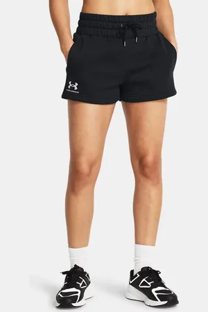 Under Armour Pantalón corto tipo bóxer Icon Fleece para mujer / Blanco L