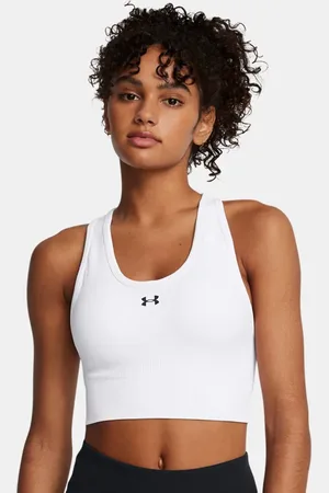 Under Armour Sujetador deportivo de sujeción media Vanish Seamless para mujer / Negro L