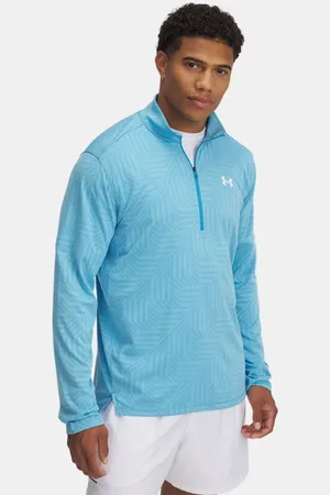 Under Armour Sudadera de media cremallera Tech™ Vent Geotessa para hombre Ether / Tonic / Blanco L
