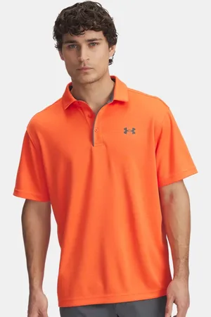 Under Armour Polo Tech™ para hombre Fire / Pitch Gris L