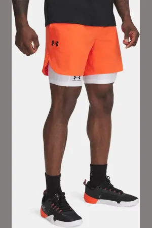 Under Armour Pantalón corto Vanish Elite para hombre Fire / Negro L