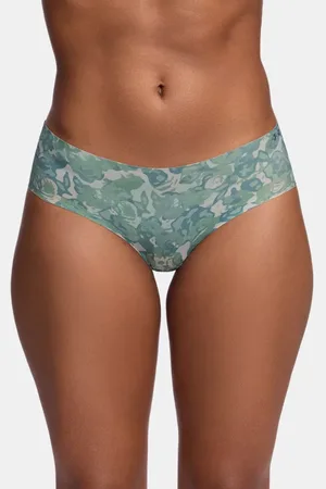 Under Armour Bragas invisibles con estampado Pure Stretch para mujer - Paquete de 3 Silica / Downpour Gris / Downpour Gris L