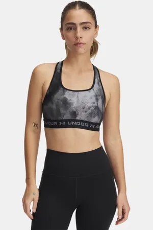 Under Armour Sujetador deportivo Armour® Mid Crossback Printed para mujer / Titan Gris / Titan Gris L