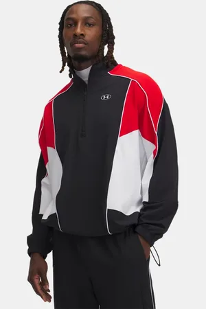 Under Armour Chaqueta Tricot Colorblock para hombre / Rojo / Blanco 3XL