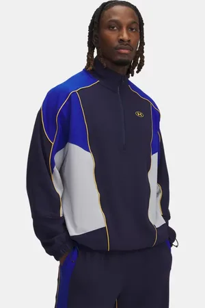 Under Armour Chaqueta Tricot Colorblock para hombre Midnight Marino / Royal / Noble Oro 3XL