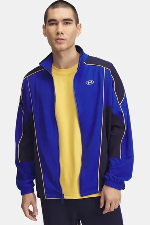 Under Armour Chaqueta con ribete Tricot para hombre Royal / Midnight Marino / Noble Oro 3XL