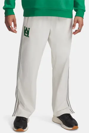 Under Armour Pantalón Courtside Snap para hombre Piedra / Negro / Team Kelly Verde L