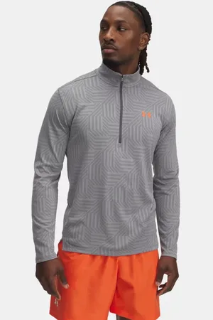 Under Armour Sudadera de media cremallera Tech™ Vent Geotessa para hombre Acero / Castlerock / Fire L