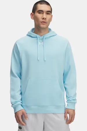 Under Armour Sudadera con capucha Rival Fleece para hombre Stream / Blanco 3XL