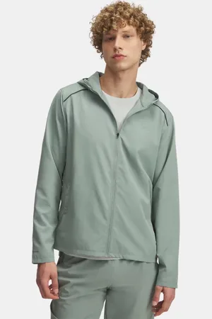Under Armour Chaqueta con capucha Launch para hombre Silica / Hydro / Reflectante XS