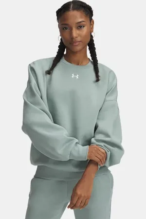 Under Armour Sudadera Rival Fleece Oversized para mujer Silica / Blanco L