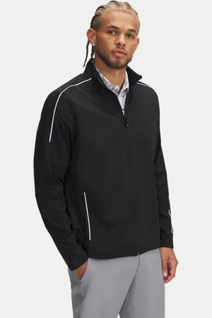 Under Armour Parte de arriba con cremallera completa Drive Wind para hombre / Blanco 3XL