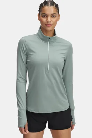 Under Armour Sudadera con media cremallera Qlifier Run para mujer Silica / Reflectante S