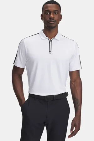 Under Armour Polo con cremallera Drive para hombre / Negro / S