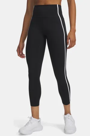 Under Armour Leggings tobilleros con ribete Meridian para mujer / Blanco / L