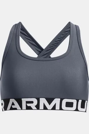 Under Armour Sujetador deportivo Crossback para niña Downpour / Blanco YLG (149 - 160 cm)